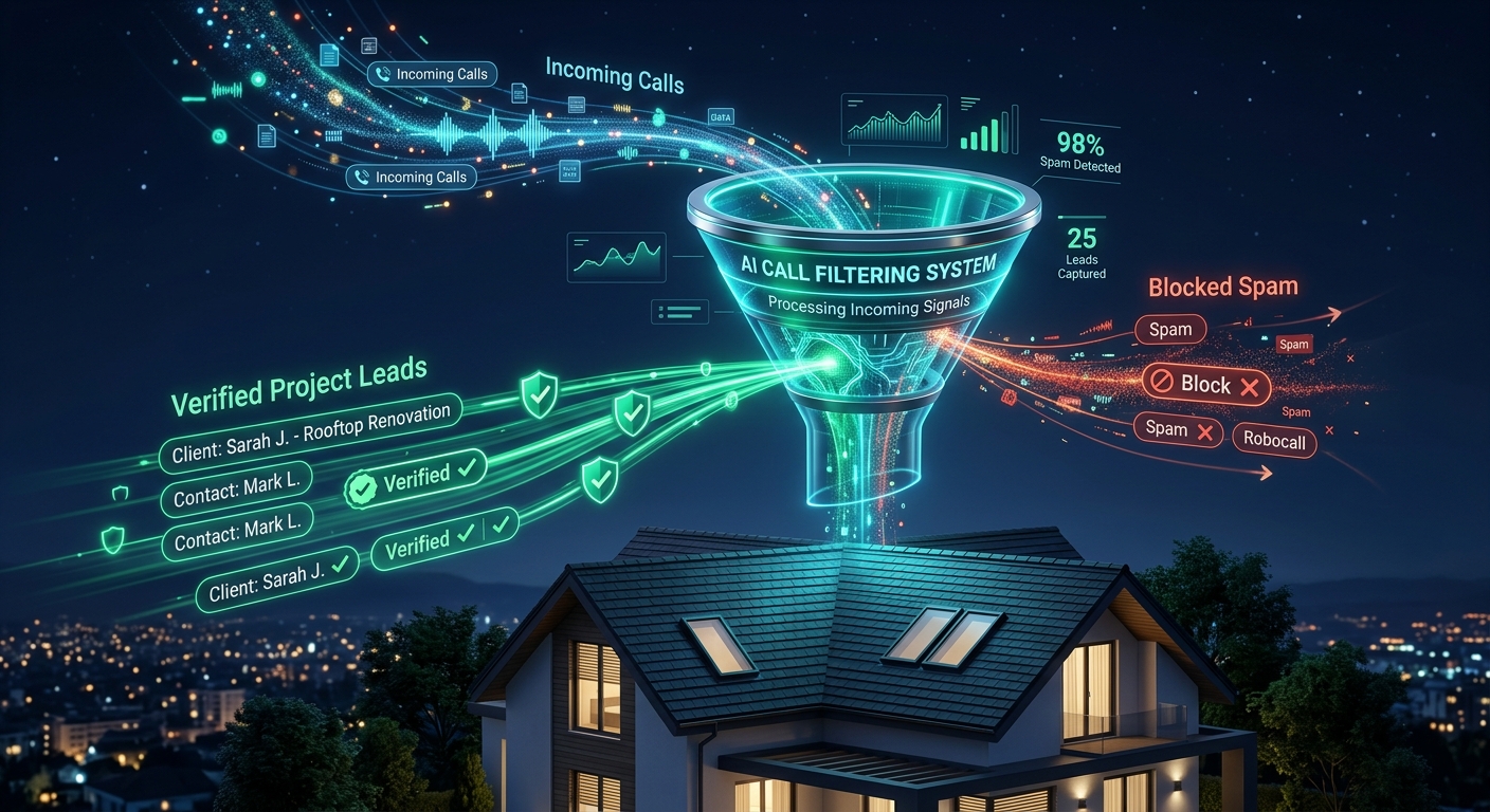 Roofing Lead Qualification: How AI Filters Real Jobs From Spam Calls