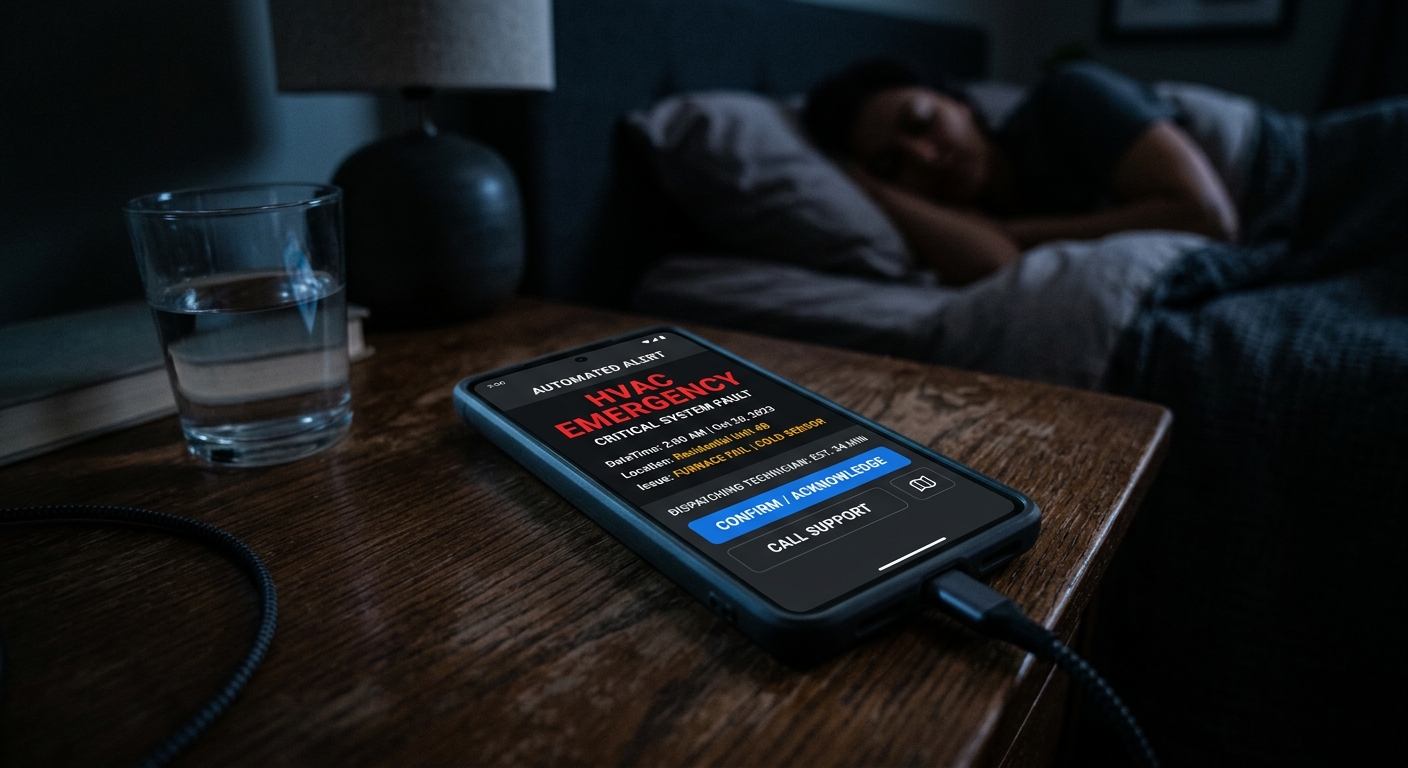 How Emergency HVAC Contractors Handle 2 AM Service Calls Automatically